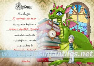 Diploma Dragón con magia 3